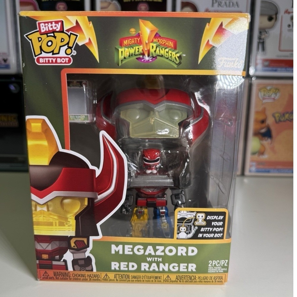 Power Rangers Megazord Red Ranger Mighty Morphin Funko Pop Bitty Collector New
